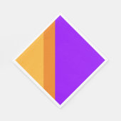 Helles 70er Lila orange gelbe tropische Streifen Serviette (Ecke)