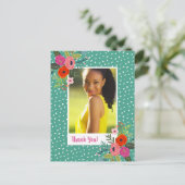 Helles Abschluss Foto Vielen Dank Postkarte (Stehend Vorderseite)