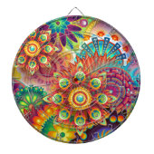 Helles Abstraktes Blume Muster Dartscheibe (vorne)