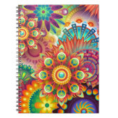 Helles Abstraktes Blume Muster Notizblock (Vorderseite)