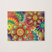 Helles Abstraktes Blume Muster Puzzle (Horizontal)