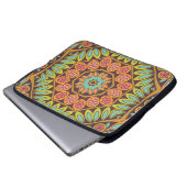 Helles abstraktes Blumendesign. Laptopschutzhülle (Vorne Knopf)