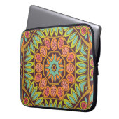 Helles abstraktes Blumendesign. Laptopschutzhülle (Vorderseite Links)