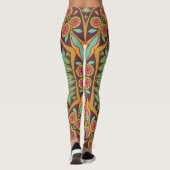 Helles abstraktes Blumendesign. Leggings (Rückseite)