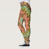 Helles abstraktes Blumendesign. Leggings (Links)