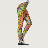 Helles abstraktes Blumendesign. Leggings (Rechts)