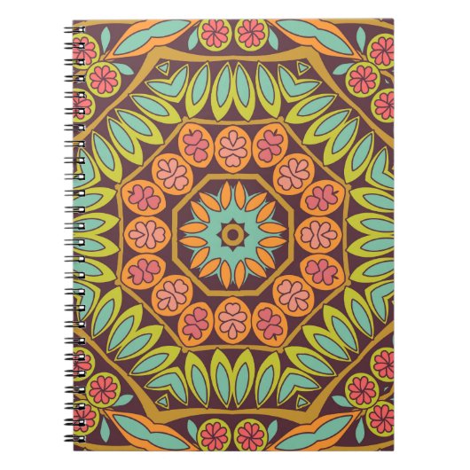 Helles abstraktes Blumendesign. Notizblock (Vorderseite)