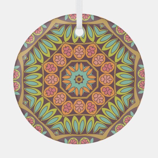 Helles abstraktes Blumendesign. Ornament Aus Glas (Vorderseite)