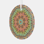Helles abstraktes Blumendesign. Ornament Aus Glas (Vorderseite links)