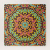 Helles abstraktes Blumendesign. Puzzle (Horizontal)
