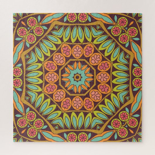 Helles abstraktes Blumendesign. Puzzle (Vertikal)