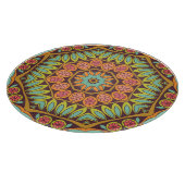 Helles abstraktes Blumendesign. Schneidebrett (Ecke)