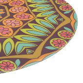 Helles abstraktes Blumendesign. Schneidebrett (Ecke)