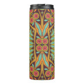 Helles abstraktes Blumendesign. Thermosbecher (Rückseite)