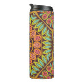 Helles abstraktes Blumendesign. Thermosbecher (Nach rechts gedreht)