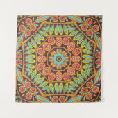 Helles abstraktes Blumendesign. Wandteppich (Vorderseite (Horizontal))