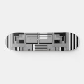 Helles abstraktes geometrisches Neonmuster Skateboard (Horizontal)