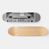 Helles abstraktes geometrisches Neonmuster Skateboard (Horizontal)