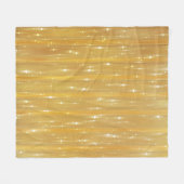 Helles abstraktes Goldenes mit Glitter Fleecedecke (Vorderseite (Horizontal))