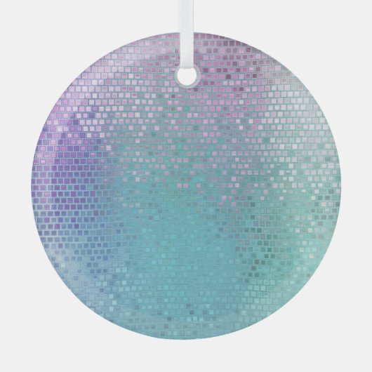 Helles Abstraktes Mosaik, mehrfarbiger Glanz Ornament Aus Glas (Vorderseite)