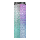Helles Abstraktes Mosaik, mehrfarbiger Glanz Thermosbecher (Rückseite)