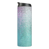Helles Abstraktes Mosaik, mehrfarbiger Glanz Thermosbecher (Nach rechts gedreht)