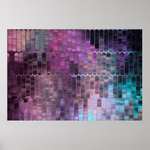 Helles abstraktes Mosaik mit Glanz Poster