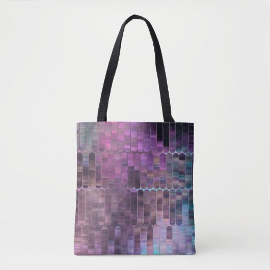 Helles abstraktes Mosaik mit Glanz Tasche (Vorderseite)
