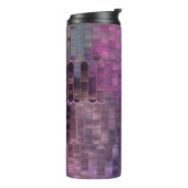 Helles abstraktes Mosaik mit Glanz Thermosbecher (Nach links gedreht)