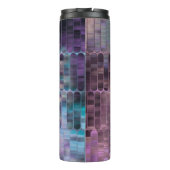 Helles abstraktes Mosaik mit Glanz Thermosbecher (Rückseite)
