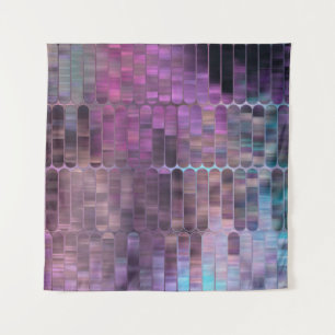 Helles abstraktes Mosaik mit Glanz Wandteppich