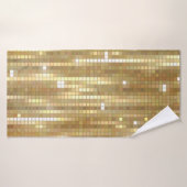 Helles, abstraktes Mosaik mit goldfarbenem Hinterg Badehandtuch (Badehandtuch)