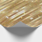 Helles, abstraktes Mosaik mit goldfarbenem Hinterg Geschenkpapier (Ecke)