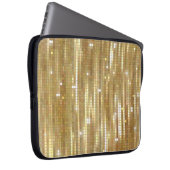 Helles, abstraktes Mosaik mit goldfarbenem Hinterg Laptopschutzhülle (Vorne Rechts)