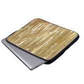 Helles, abstraktes Mosaik mit goldfarbenem Hinterg Laptopschutzhülle (Vorne Knopf)