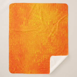 Helles, abstraktes Mosaik-Orange-Hintergrund mit G Sherpadecke