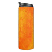 Helles, abstraktes Mosaik-Orange-Hintergrund mit G Thermosbecher (Nach rechts gedreht)