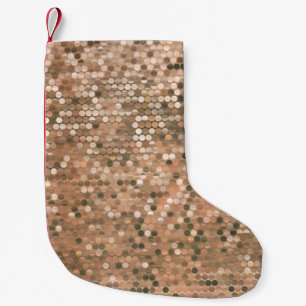Helles abstraktes Mosaik Vintager Hintergrund mit  Kleiner Weihnachtsstrumpf