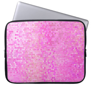 Helles abstraktes Mosaikrosa mit Glanz Laptopschutzhülle