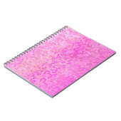 Helles abstraktes Mosaikrosa mit Glanz Notizblock (Linke Seite)