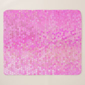 Helles abstraktes Mosaikrosa mit Glanz Sherpadecke (Vorderseite (Horizontal))