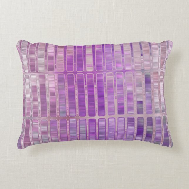 Helles abstraktes Mosaikviolett mit Glos Dekokissen (Vorderseite)