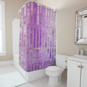 Helles abstraktes Mosaikviolett mit Glos Duschvorhang (Beispiel)