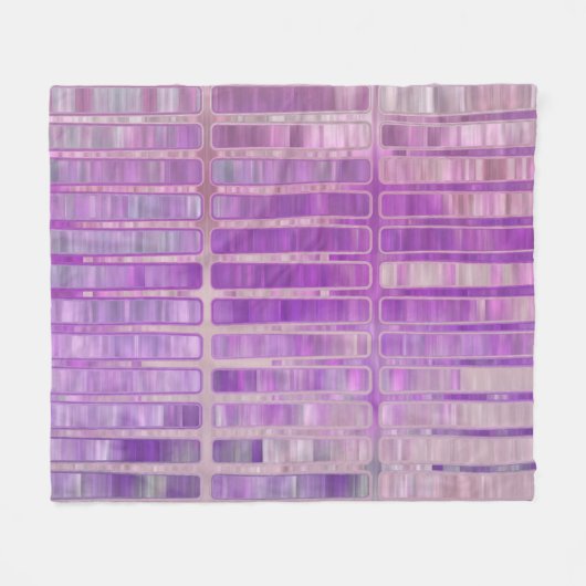 Helles abstraktes Mosaikviolett mit Glos Fleecedecke (Vorderseite (Horizontal))