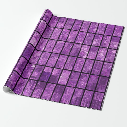 Helles abstraktes Mosaikviolett mit Glos Geschenkpapier (Ungerollt)