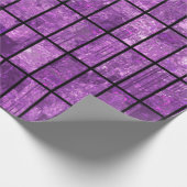 Helles abstraktes Mosaikviolett mit Glos Geschenkpapier (Ecke)