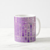 Helles abstraktes Mosaikviolett mit Glos Kaffeetasse (VorderseiteRechts)