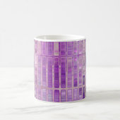 Helles abstraktes Mosaikviolett mit Glos Kaffeetasse (Mittel)