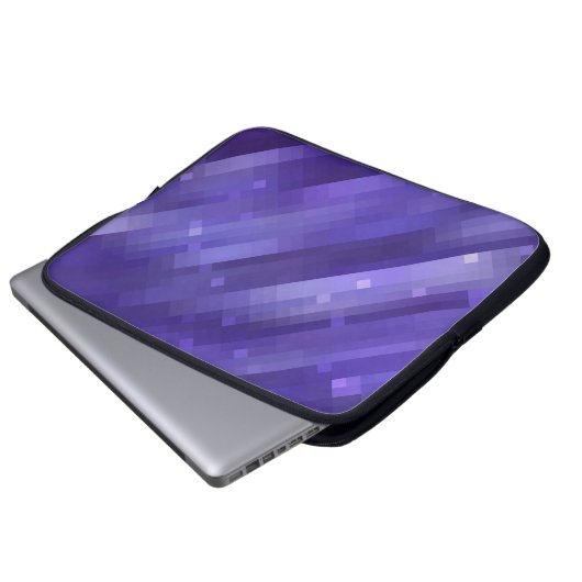 Helles abstraktes Mosaikviolett mit Glos Laptopschutzhülle (Vorne Knopf)