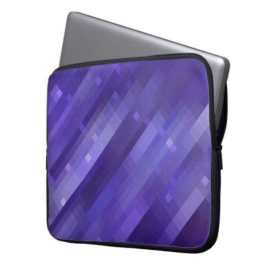Helles abstraktes Mosaikviolett mit Glos Laptopschutzhülle (Vorderseite Links)